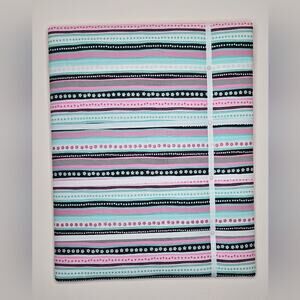 NWOT French Memo Message Board - Flowers & Stripes 16x20in